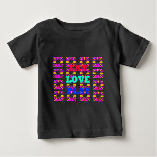 Love Eat Play Heart Hakuna Matata colours.png Baby T-Shirt