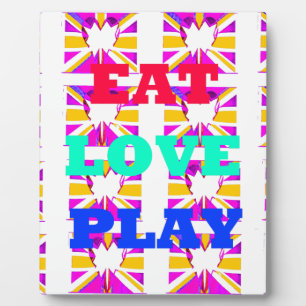 Love  Eat Play Heart Hakuna Matata colours.png Plaque