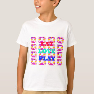 Love  Eat Play Heart Hakuna Matata colours.png T-Shirt