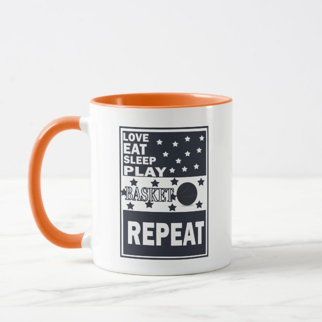Love eat sleep play basketball mug (Left)