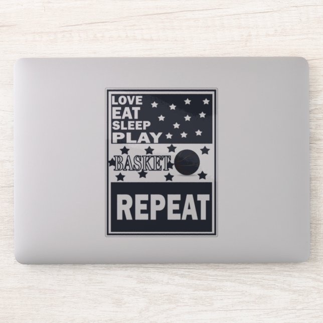 Love eat sleep play basketball repeat (Computer)