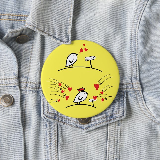 LOVE ECHO - Comic Birds Tweetlercools 1 10 Cm Round Badge (In Situ)