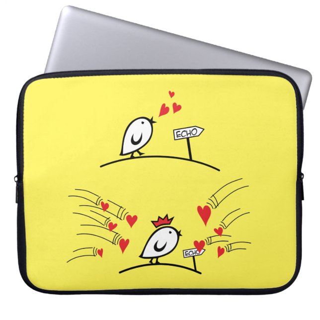 LOVE ECHO - Comic Birds Tweetlercools 1 Laptop Sleeve (Front)