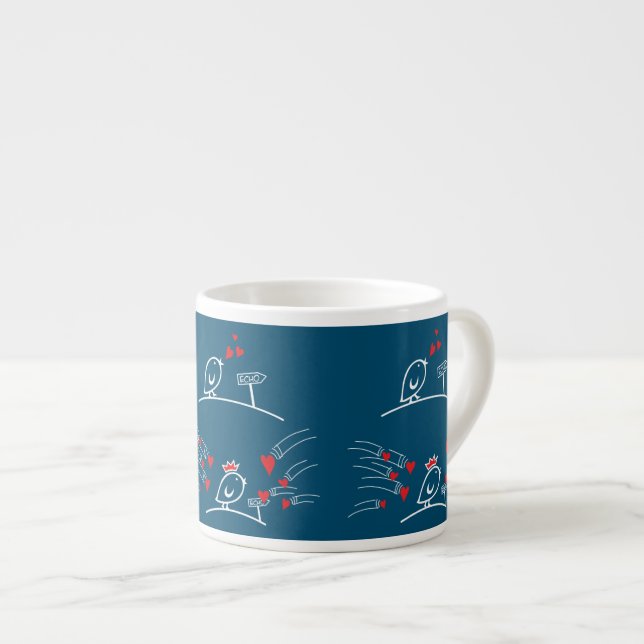 LOVE ECHO - Comic Birds Tweetlercools 2 Espresso Cup (Front Right)