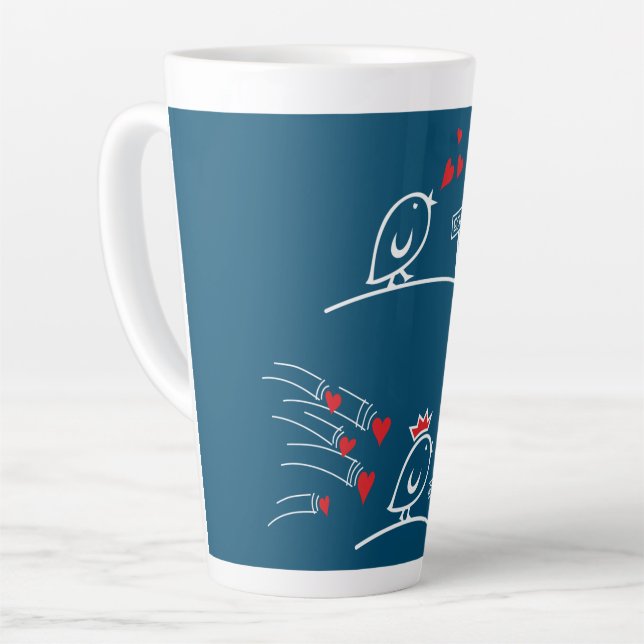 LOVE ECHO - Comic Birds Tweetlercools 2 Latte Mug (Left Angle)