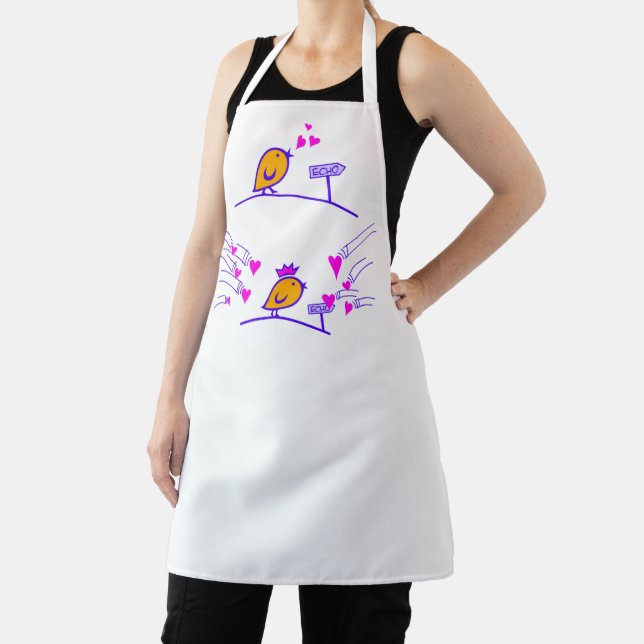 LOVE ECHO - Comic Birds Tweetlercools 3 Apron (Insitu)