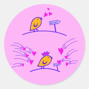 LOVE ECHO - Comic Birds Tweetlercools 3 Classic Round Sticker