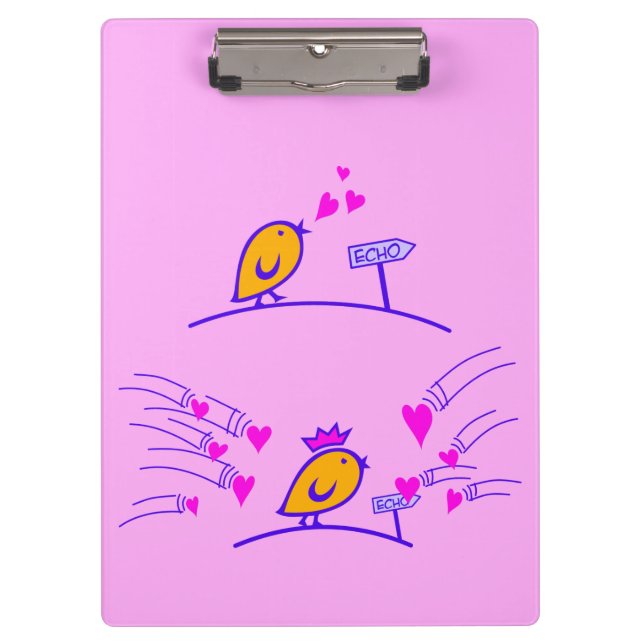 LOVE ECHO - Comic Birds Tweetlercools 3 Clipboard (Front)