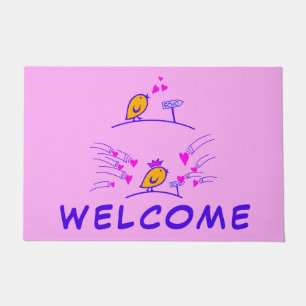 LOVE ECHO - Comic Birds Tweetlercools 3 Doormat