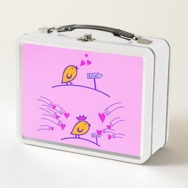LOVE ECHO - Comic Birds Tweetlercools 3 Metal Lunch Box (Front)