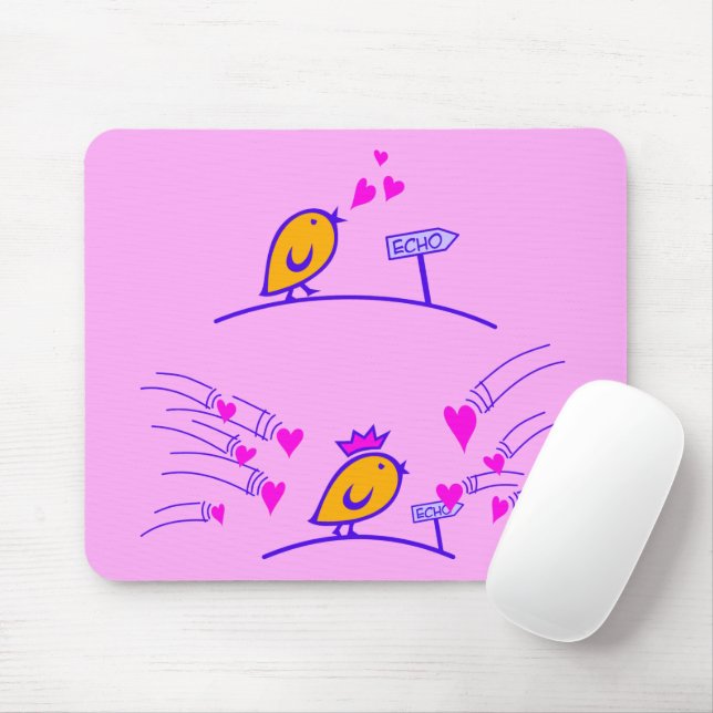LOVE ECHO - Comic Birds Tweetlercools 3 Mouse Mat (With Mouse)