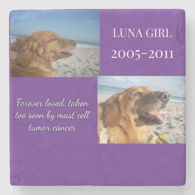 Love Echoes Through Time Stone Coaster (Front)