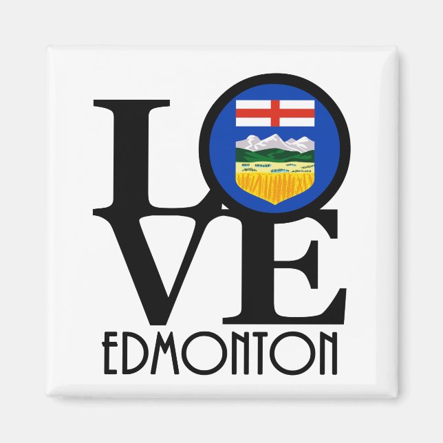 LOVE Edmonton Alberta Canada Magnet (Front)