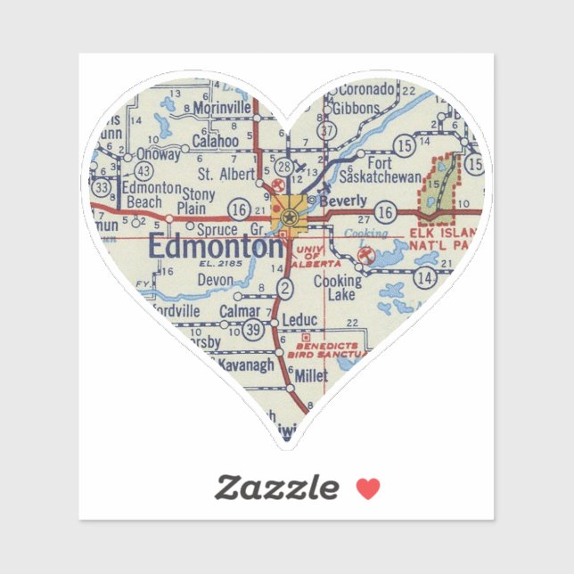 Love Edmonton Vintage Map (Sheet)