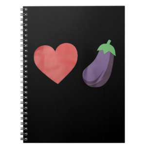 Love Eggplant Funny Gay LGBTQ Pride Notebook