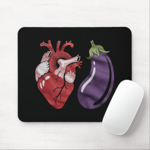 Love Eggplant Funny Gay Pride Humour LGBTQ Joke Mouse Mat