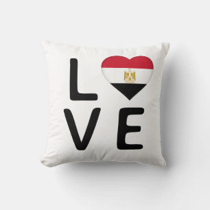 Love - Egypt Flag Throw Pillow
