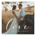 Love elegant calligraphy wedding photo