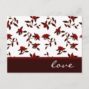 love : elegant floral : postcard