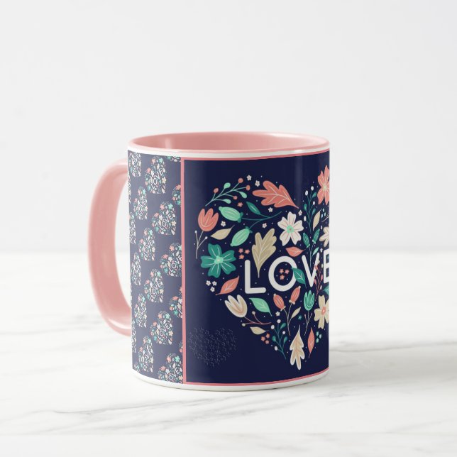 Love Elegant Modern Popular Best Heart Mug (Front Left)