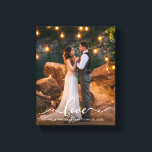 Love Elegant Script Wedding Bride Groom Photo Canvas Print<br><div class="desc">Love Elegant Script Wedding Bride and Groom Photo Canvas Print</div>