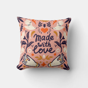 Love elements: vintage pink composition. cushion