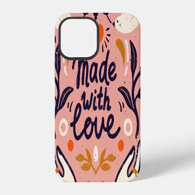 Love elements: vintage pink composition. iPhone case (Back)