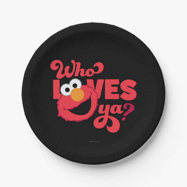 Love Elmo Paper Plate (Front)