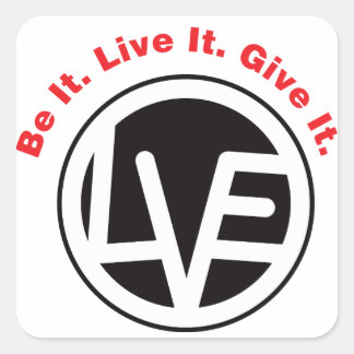 Love Emblem Black Stickers