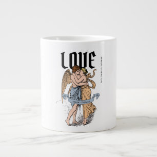 Love Embrace – Romantic Couple Illustration Large Coffee Mug