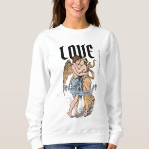 Love Embrace – Romantic Couple Illustration Sweatshirt