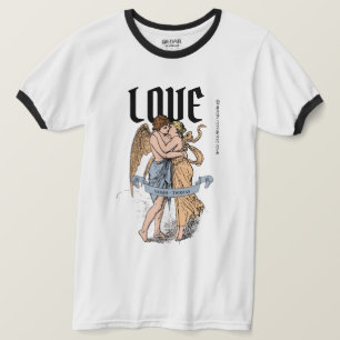 Love Embrace – Romantic Couple Illustration T-Shirt