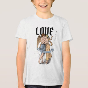 Love Embrace – Romantic Couple Illustration Tri-Blend Shirt
