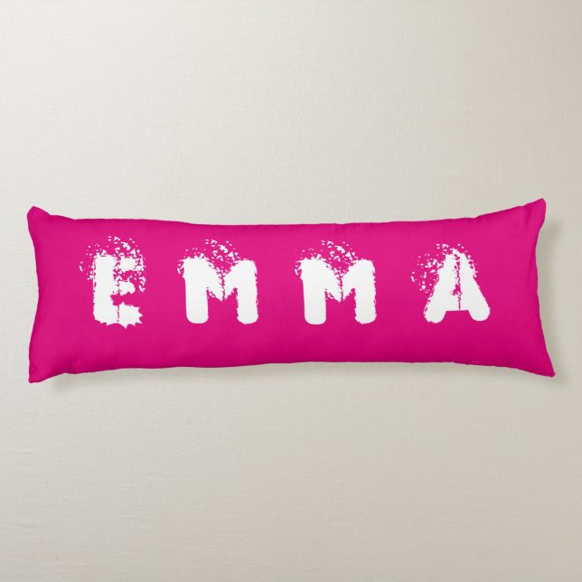 LOVE EMMA Pink Body Pillow (Back)
