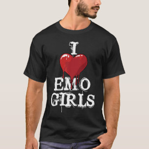 Love Emo Girls Heart Egirl Teens Goth Punk T-Shirt