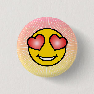 Love Emoji 3 Cm Round Badge