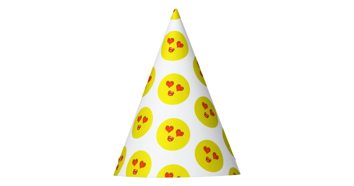 Love Emoji Birthday Party Party Hat Zazzle