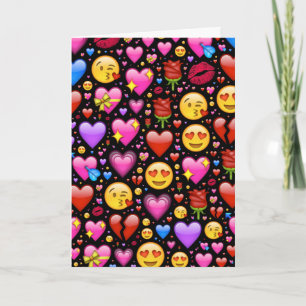 Love Emoji Customised Card