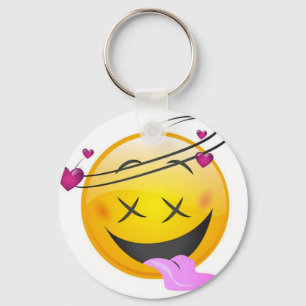 love emoji key ring