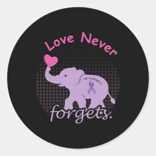Love End Alzheimer End Heimer Heimers Awareness Classic Round Sticker