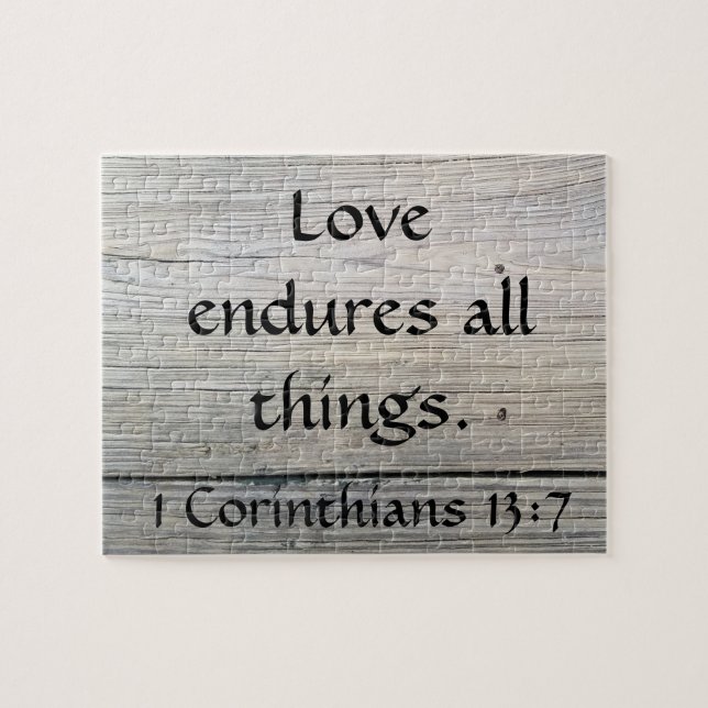 Love Endures All Things First Corinthians Jigsaw Puzzle (Horizontal)