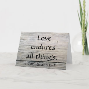 love endures all things scripture card