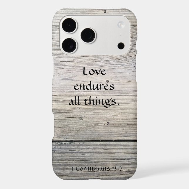 love endures gray wood (Back)