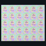 Love engagement wedding couple colorful bohpattern wrapping paper<br><div class="desc">design</div>