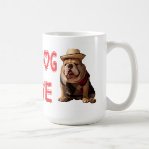 Love English Bulldog Puppy Dog Coffee Cup Mug