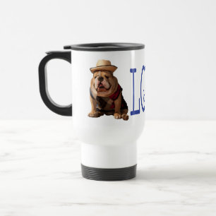 Love English Bulldog Puppy Dog CoffeeTravel Mug