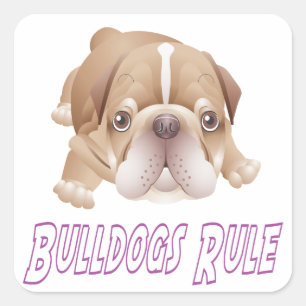 Love English Bulldog Puppy Dog Sticker / Seal