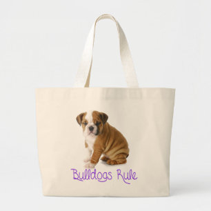 Love English Bulldog Puppy Dog Tote Bag