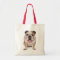 Love English Bulldog Puppy Dog Tote Bag