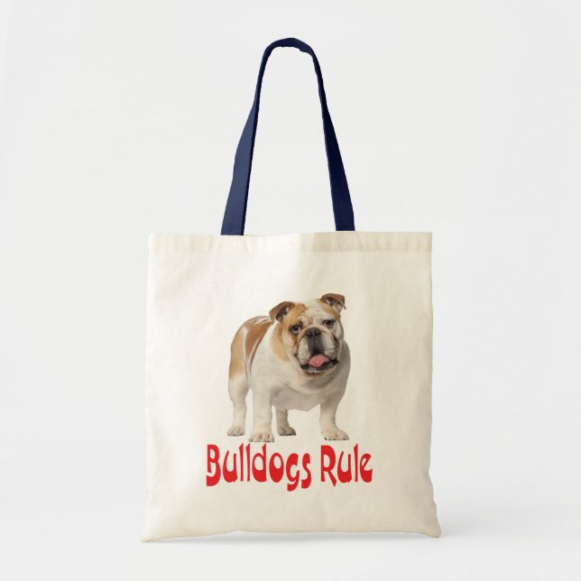 Love English Bulldog Puppy Dog Tote Bag (Front)